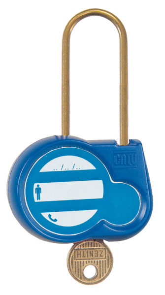 Cadenas bleu 50mm d.4mm clé identique 111 - Catu - AL240BL111