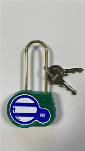 Cadenas rouge anse 70mm diamètre 4mm clé 111. - Catu - AL240S222EX