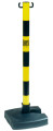 Balise de signalisation support de chaine pliante jaune et noire - Catu - AL318
