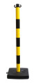 Balise pvc de signalisation "support de chaine" socle à lester jaune et noir - Catu - AL322