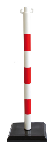 Balise pvc de signalisation "support de chaine" socle lestée rouge et blanc. - Catu - AL323