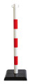 Balise pvc de signalisation "support de chaine" socle lestée rouge et blanc. - Catu - AL323