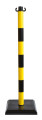Balise pvc de signalisation "support de chaine" socle lestée jaune et noir - Catu - AL324