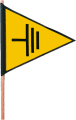 Fanion triangulaire d'identification des mises a la " terre" sur hampe. - Catu - AL58