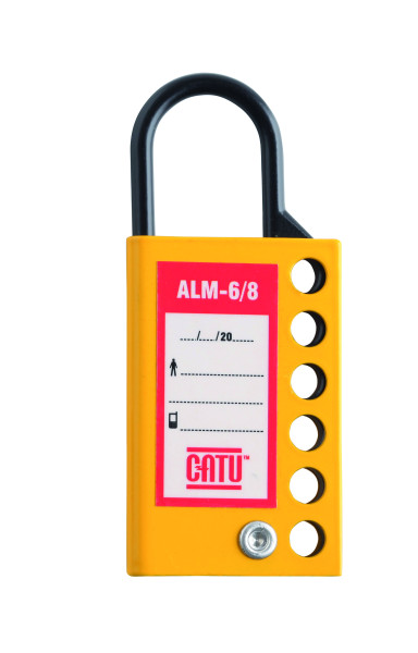 Condamnateur multiple en acier 6 trous. Trous ø 8mm, anse ø5mm/ h25mm. - Catu - ALM68