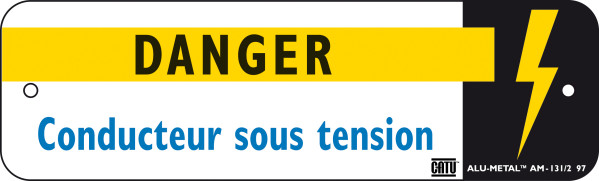 Plaque alumétal "conducteur sous tension". - Catu - AM1312