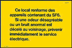Affiche alumétal  sf6. Aluminium. 350 x 250 mm. - Catu - AM215