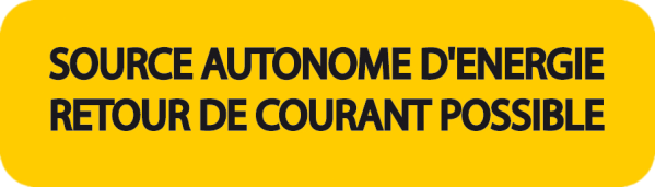 Affiche alumétal d'avertissement"source...COURANTPOSSIBLE". - Catu - AM2402