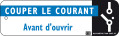 Affiche alumétal d'avertissement "couper le courant". - Catu - AM2642