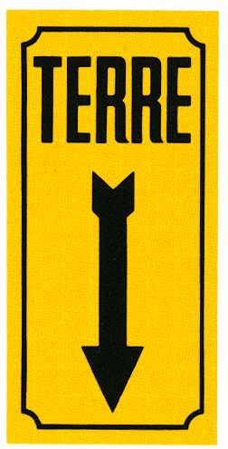 Plaque alumetal de signalisation "terre" 200 x 100 mm. - Catu - AM349