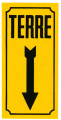 Plaque alumetal de signalisation "terre" 200 x 100 mm. - Catu - AM349