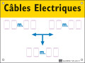 Plaque alumétal de signalisation "cables électriques" 200 x 150 mm. - Catu - AM6410