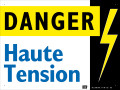 Affiche alumétal de signalisation "danger haute tension" 200 x 150 mm. - Catu - AM65