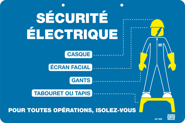 Plaque pvc de signalisation "isolez-vous", dimension 300 x 200 mm. - Catu - AP206