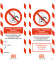Affichette pvc de signalisation "condamnation bt", dimensions 170 x 75 mm. - Catu - AP461