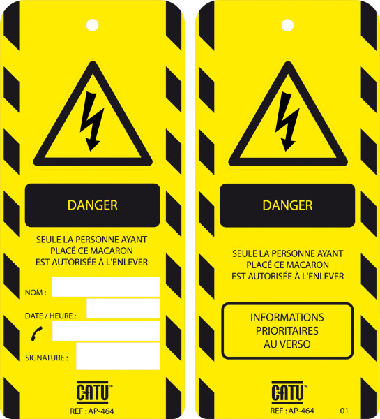 Lot de 10 affiches de consignation «danger». - Catu - AP464