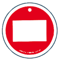 Macaron pvc de signalisation sans texte ø 100 mm. - Catu - AP4991
