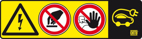 Pancarte plastique de signalisation « danger, zone de travail veh » pour balise. - Catu - AP72
