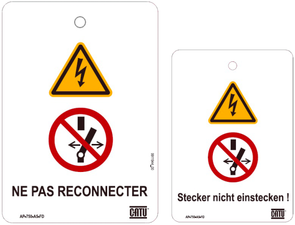 Lot 5 affiches signalisation "ne pas reconnecter" - Catu - AP750A5FD