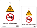 Lot 5 affiches signalisation  "ne pas demarrer" - Catu - AP755A5FD