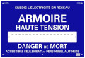Plaque alumetal de signalisation "enedis armoire haute de mort" 300 x 200 mm. - Catu - APR1083
