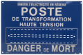 Plaque d'identification et de signalisation normalisée en alu d'enedis. - Catu - APR11082