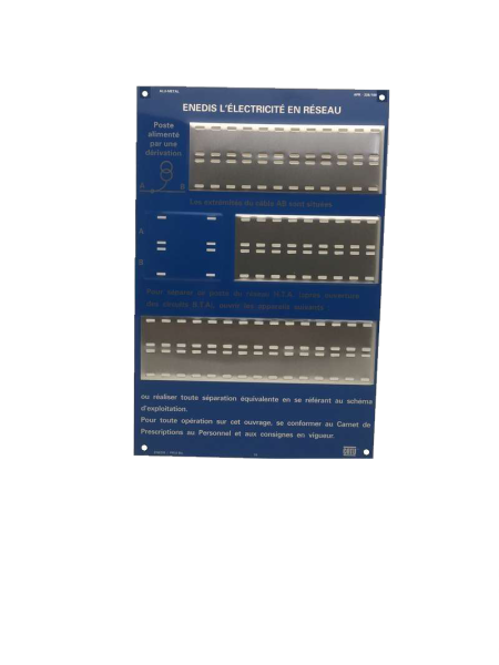Plaque d’identification et de signalisation en aluminium enedis 300 x 200 mm. - Catu - APR338100