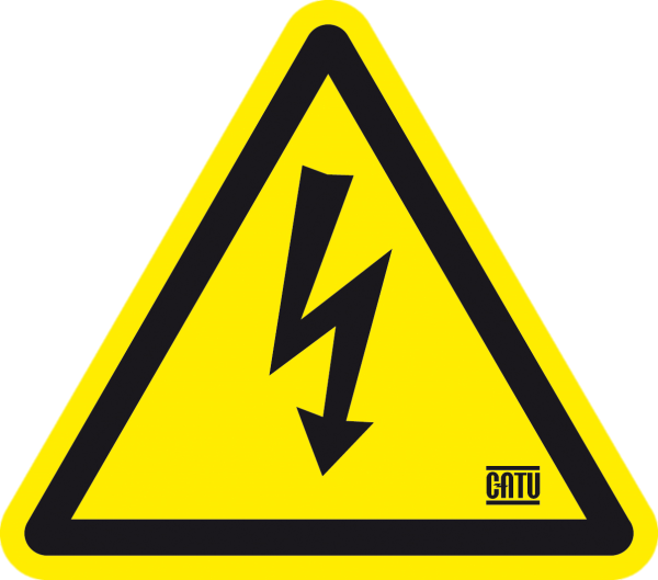 Etiquette adhésive pour présence de "risque électrique" - Catu - AT49025