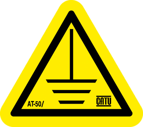 Signalisation autocollante "terre" - 50mm. - Catu - AT50053