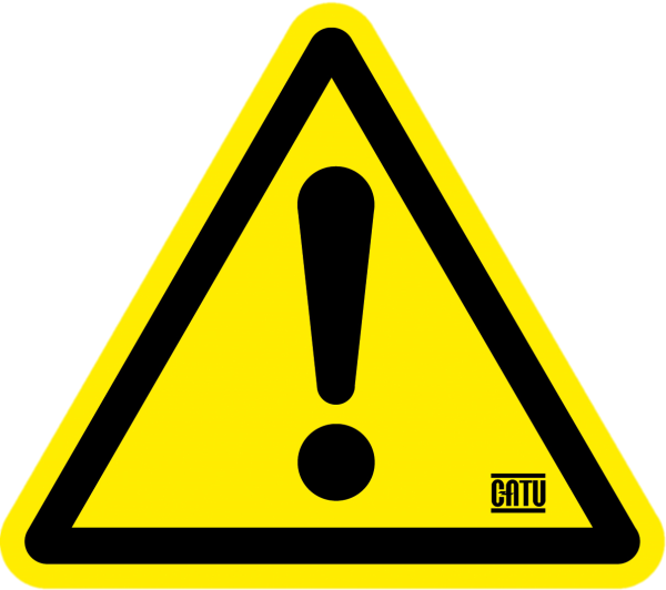 Etiquette adhésive pour présence de "danger". Dévidoir de 20 unités. - Catu - AT511