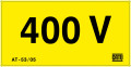 Étiquette pvc autocollante d'identification "400 v" 50 x 25 mm. - Catu - AT5305