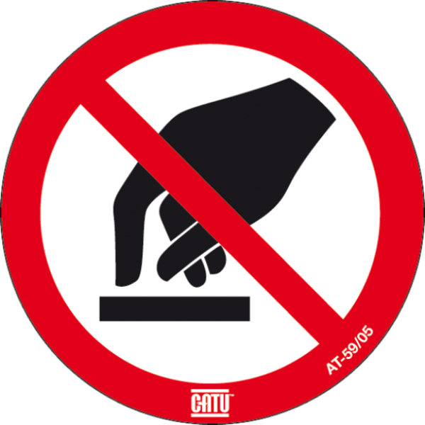 Étiquette pvc autocollante consignes de sécurité "ne pas toucher" ø 50 mm. - Catu - AT5905