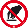 Étiquette pvc autocollante consignes de sécurité "ne pas toucher" ø 50 mm. - Catu - AT5905