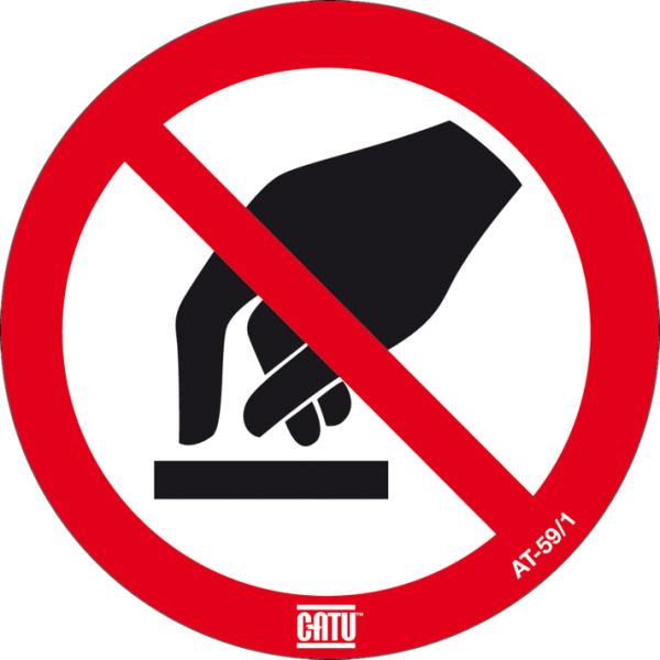 Étiquette pvc autocollante consignes de sécurité "ne pas toucher" ø 100 mm. - Catu - AT591