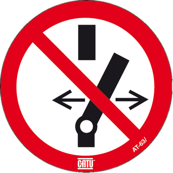 Étiquette pvc autocollante de signalisation "ne pas commuter" ø 100 mm. - Catu - AT631