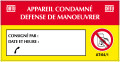 Étiquette pvc autocollante de signalisation "appareil condamné" 100 x 50 mm. - Catu - AT641