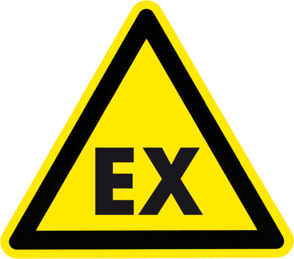 Étiquette pvc autocollante de signalisation "ex" 100 mm. - Catu - AT661