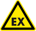 Étiquette pvc autocollante de signalisation "ex" 100 mm. - Catu - AT661