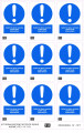 Planche de 9 étiquettes autocollantes "isoler…" 130 x 205 mm. - Catu - AT7017
