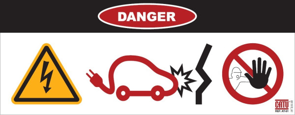 Lot de 40 affiches adhésives décollables "véhicule accidenté" pour veh - Catu - AT81