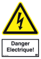 Lot de 5 affiches rigides autocollantes "danger électrique" 300 x 200 mm. - Catu - ATP49A4