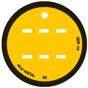 Macaron alumétal d'identification 3 caractères ø 65 mm. - Catu - AY830