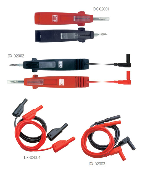 Jeu de 2 cordons coudés noir et rouge ip2x - Catu - DX02003