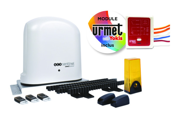 Motorisation à crémaillères portail coulissant 6m/500kg avec module urmet inclus - SCS Sentinel - MCO0135