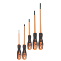 Jeu de 5 tournevis isolés bi-matière pour travaux sous tension jusqu'à 1000v ac - Catu - KIT23