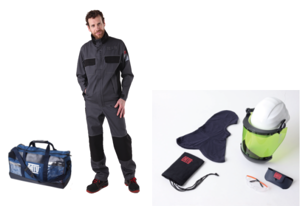 Kit protection arc flash atpv 12cal/cm² : casque, visière mo1871, blsn, pant s - Catu - KITARCA01JPS