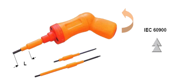 Kit d'outils de serrage isolé pour vis à tête btr (chc) 6 pans, serrage à 4 n.m. - Catu - KITMO68404DYN