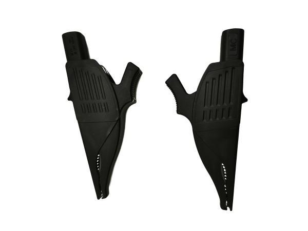 Pince crocodile ip2x noire avec garde-main pour fiche normalisée de diam 4 mm - Catu - M883957