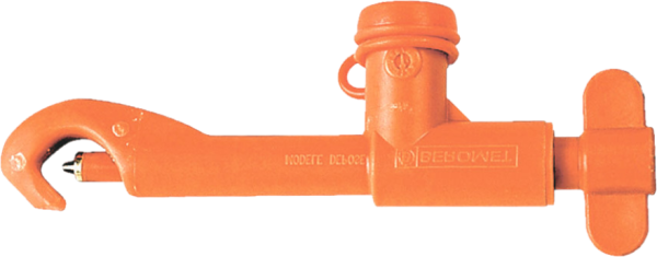 Pince laiton isolée pvc bleu. Serrage par ressort. Capacité de 18 à 38 mm. - Catu - MC126