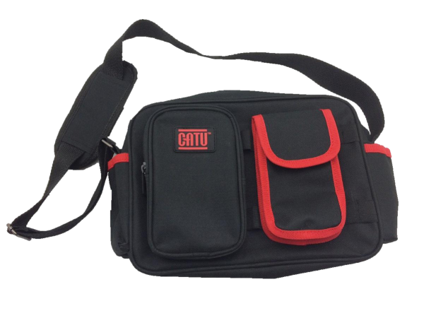 Sacoche petit modèle textile  multi-poche avec bandouliere dim 280 x 200 x 90 mm - Catu - MO43